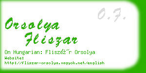 orsolya fliszar business card